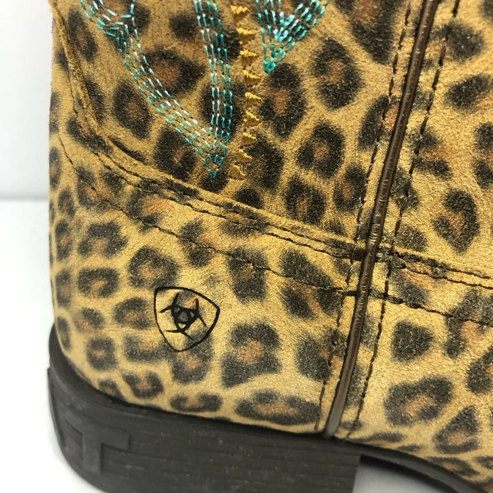 Ariat Kids Prime Time Western Boots Faded Leopard Size 4.5 EUC